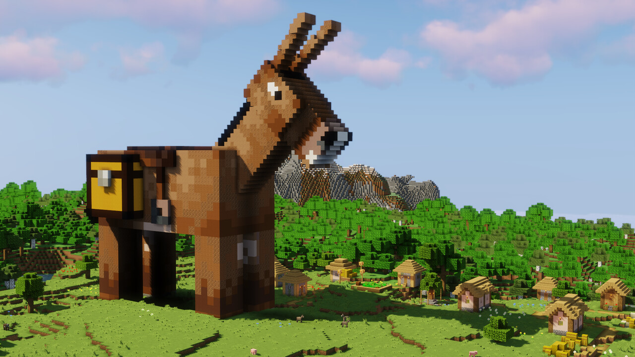 Donkey Mob Statues Minecraft Map