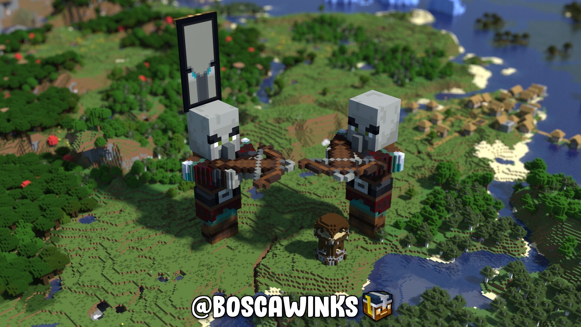 Pillager Mob Statues Minecraft Map