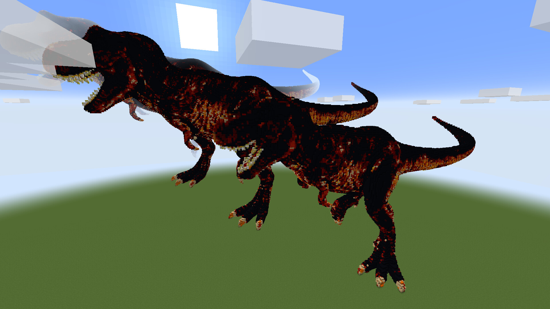 TRex Statue (In four different sizes) Minecraft Map