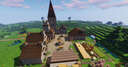 Medieval Farmhouses and Courtyard (Chirk World) Minecraft Map & Project