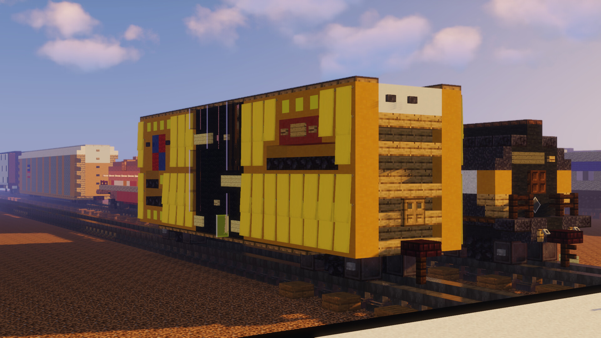 Rolling Stock - TTX Rail Box & Centerbeam Flatcar Minecraft Map