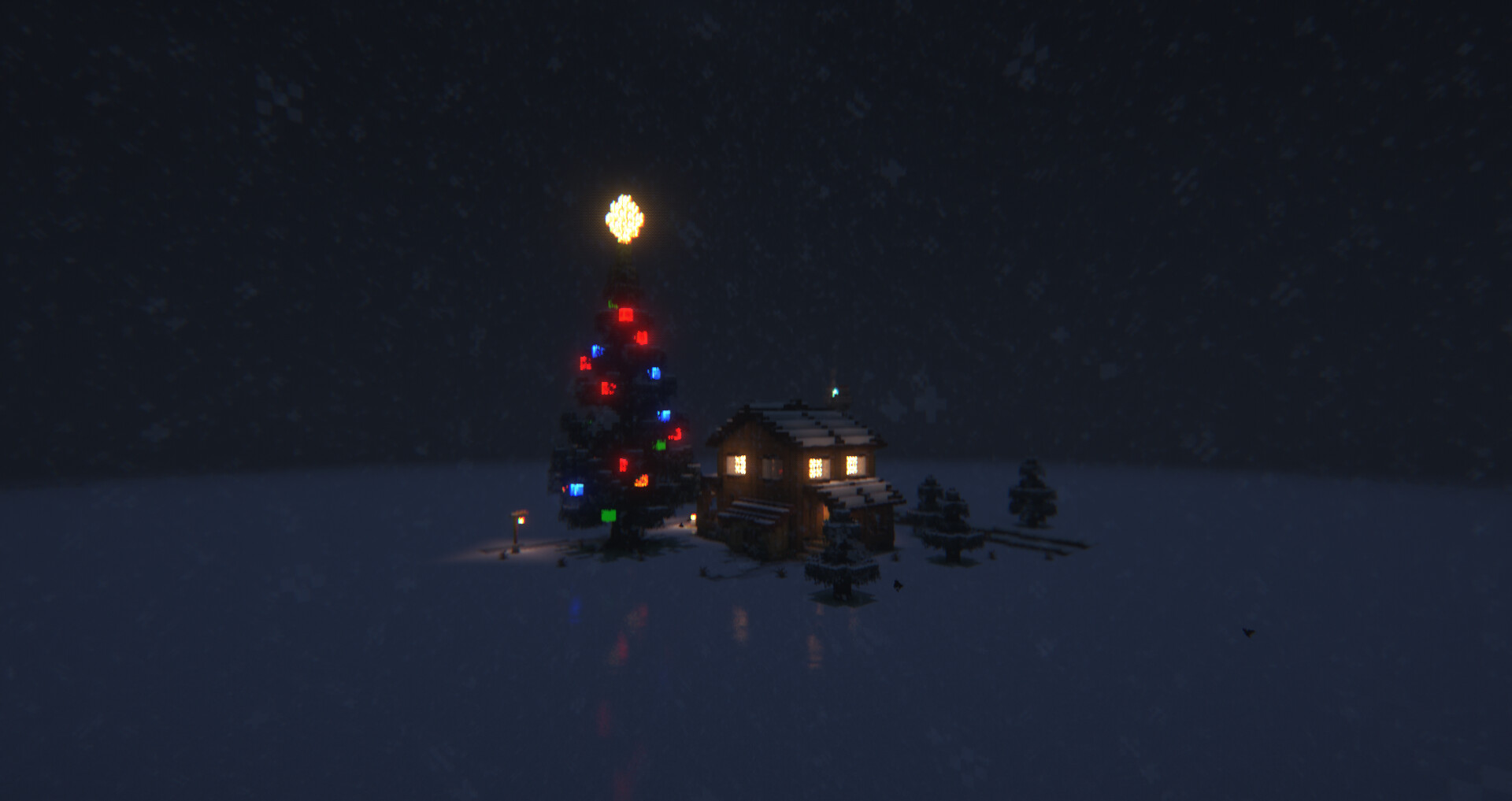 Christmas House and Tree Minecraft Map