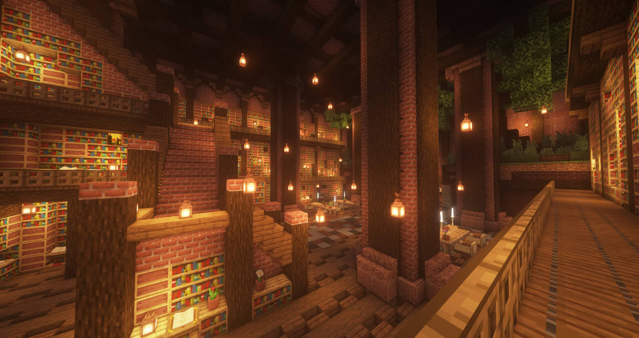 Underground library OX arena Minecraft Map