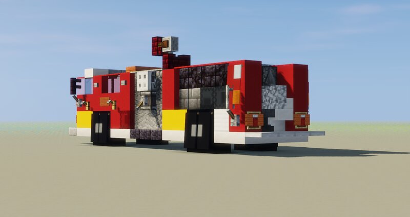 Fire Truck (with water cannon) Minecraft Map