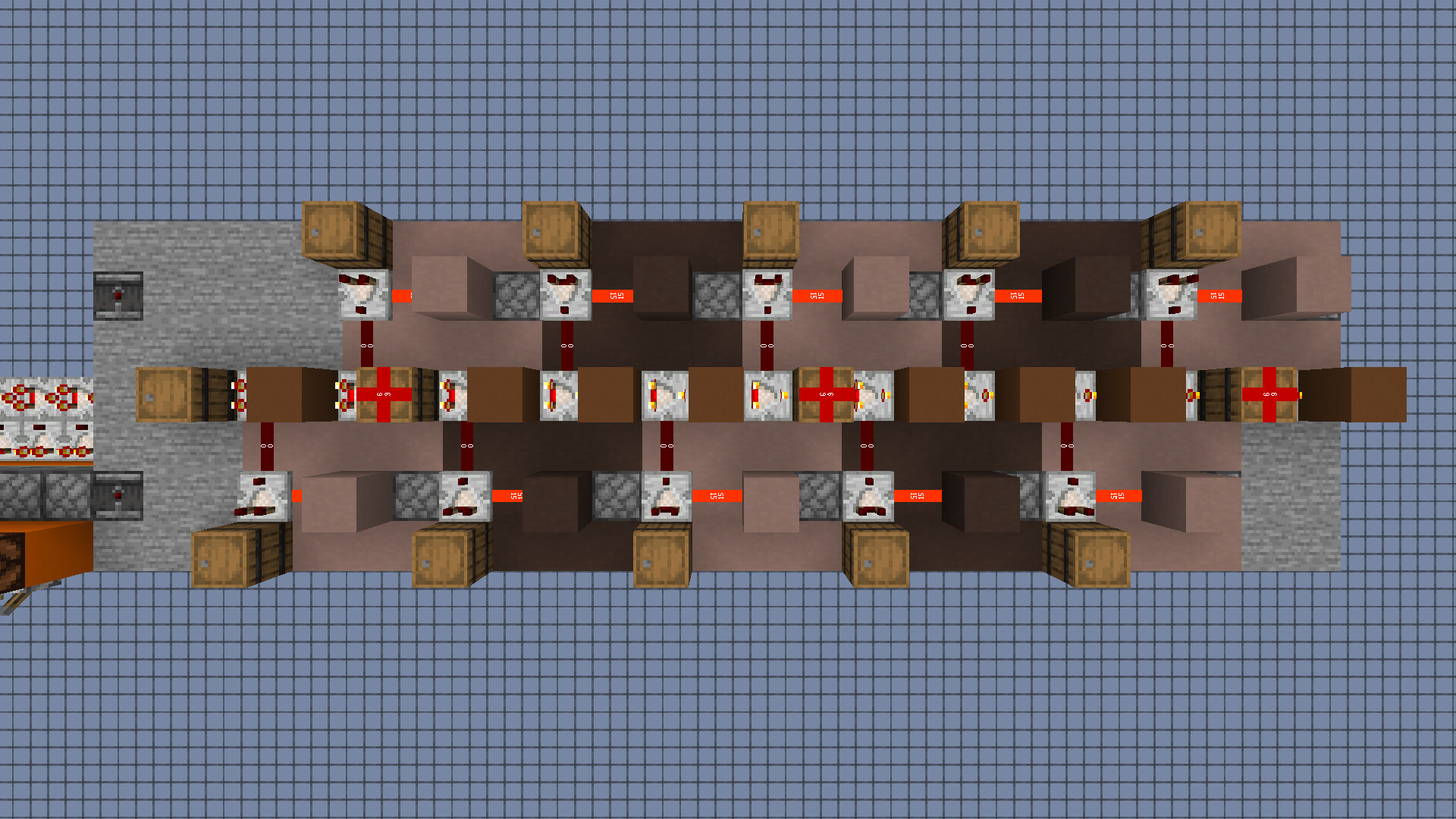 Overloaded Signal Strength to Decimal Minecraft Map