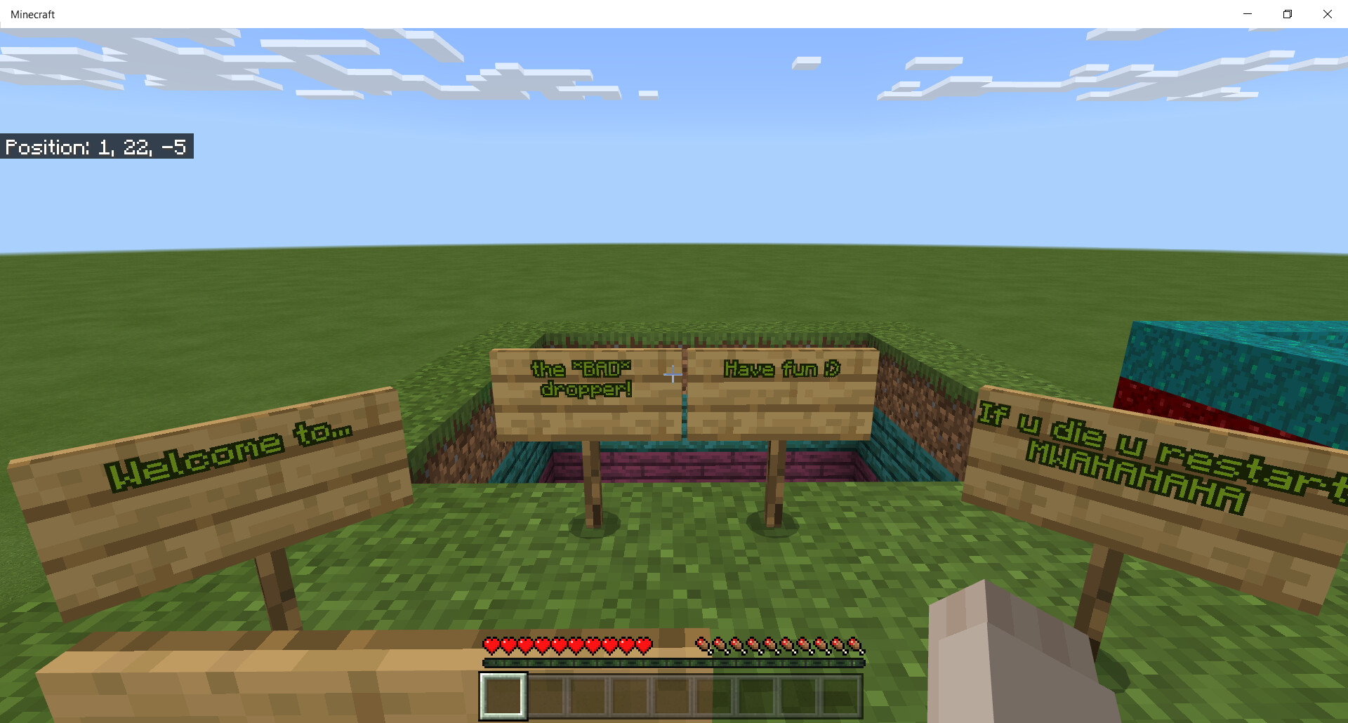 Bedrock Dropper Minecraft Map