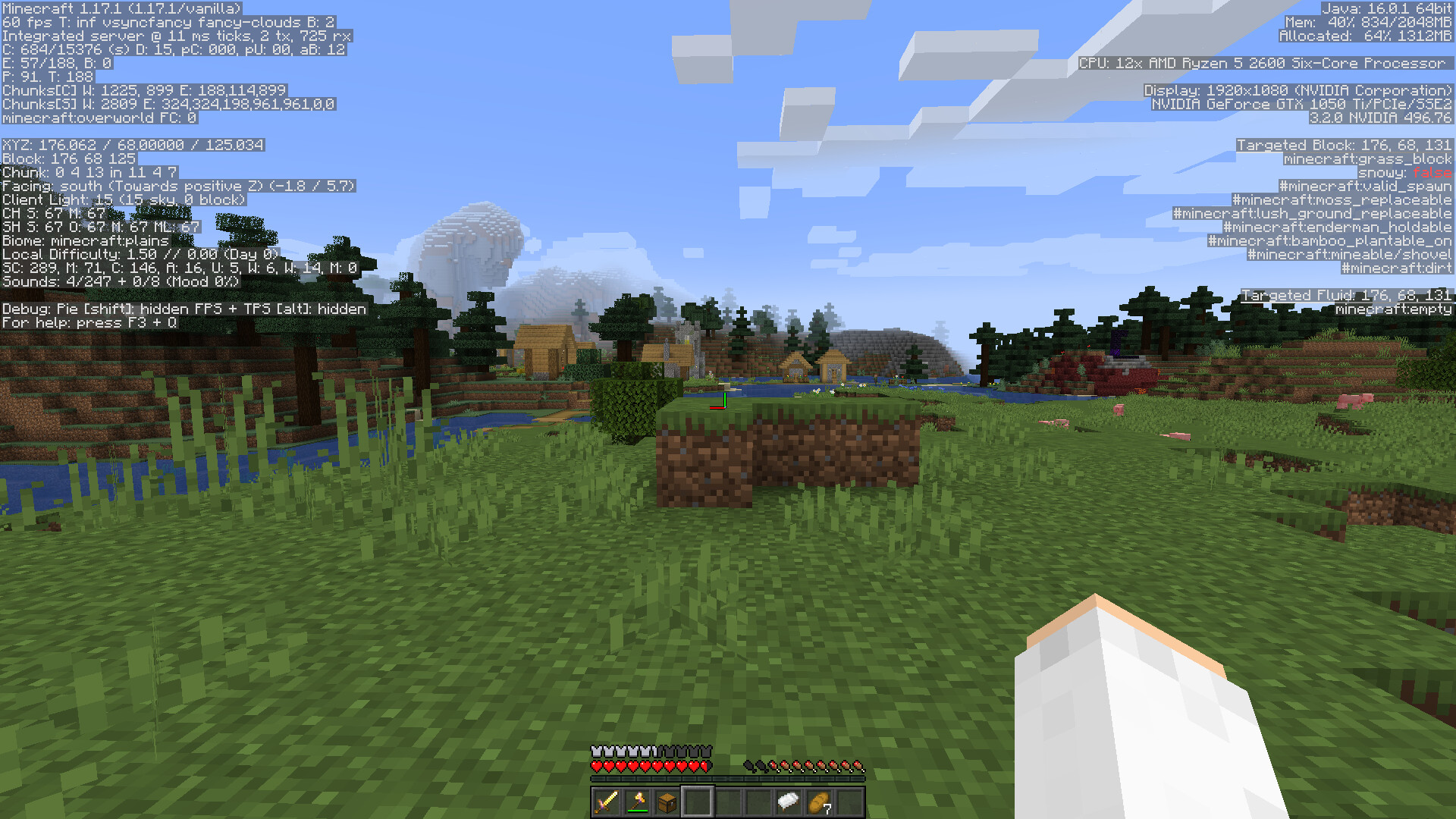 Village and ruined portal by spawn Minecraft Map