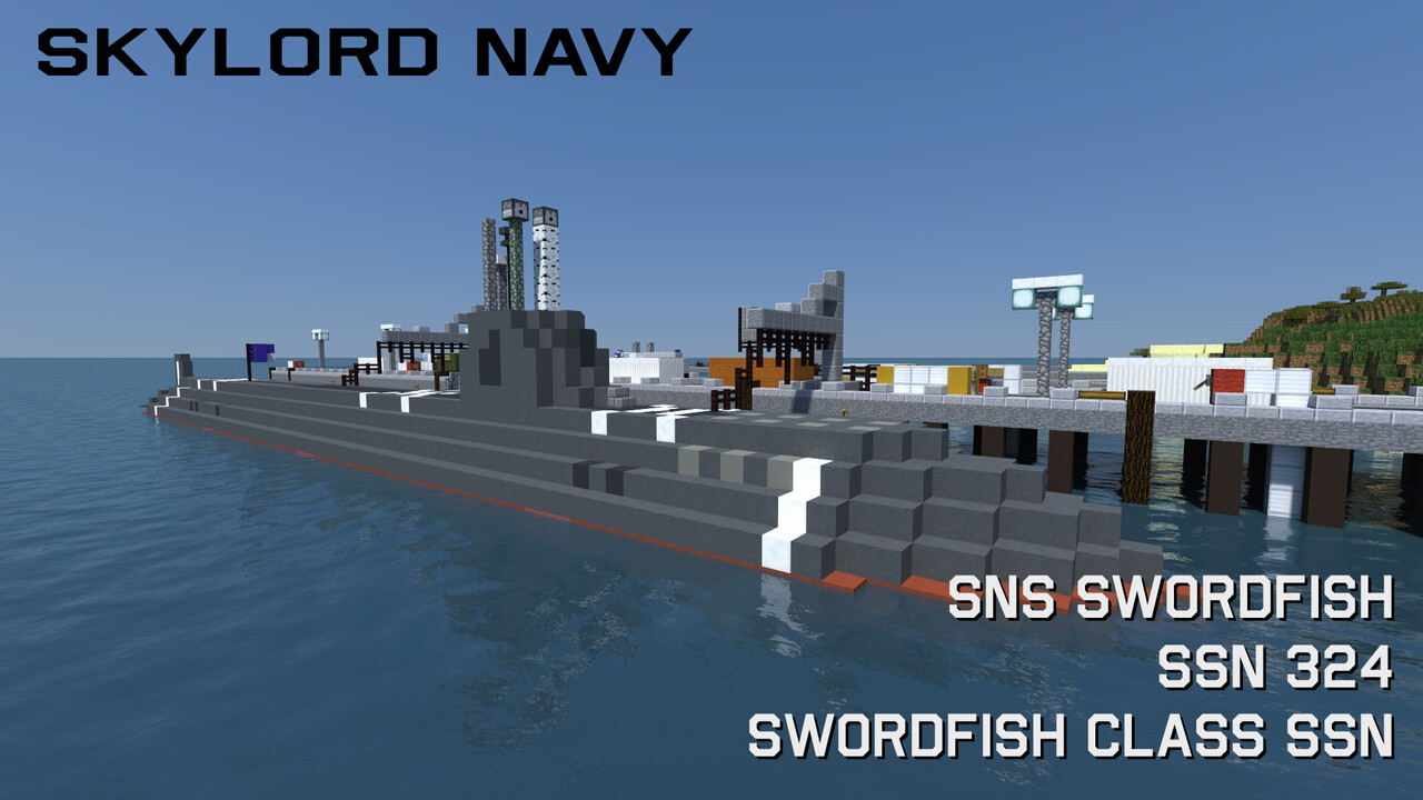 Swordfish Class Nuclear Fast Attack Submarine Minecraft Map
