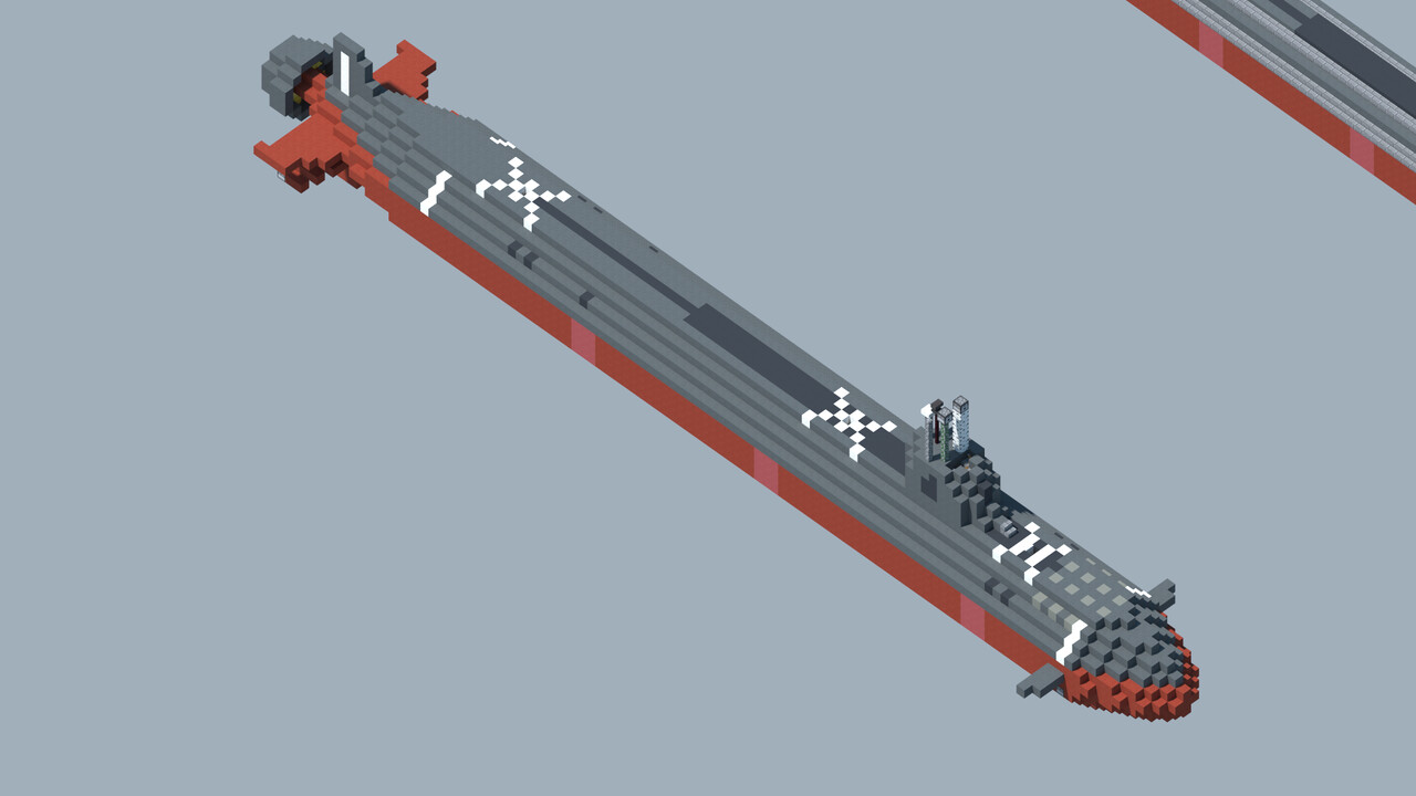 Swordfish Class Nuclear Fast Attack Submarine Minecraft Map