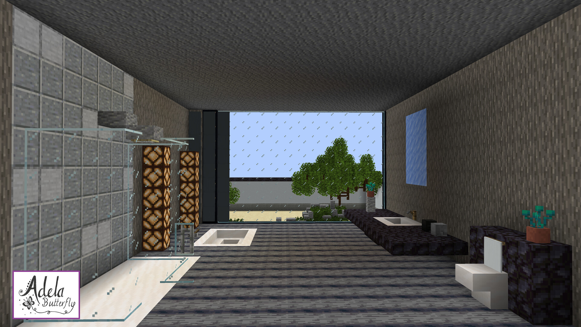 3 Modern bathroom designs Minecraft Map