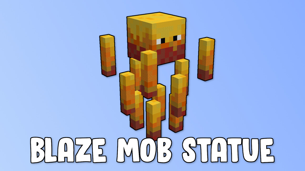 Blaze Mob Statue Minecraft Map