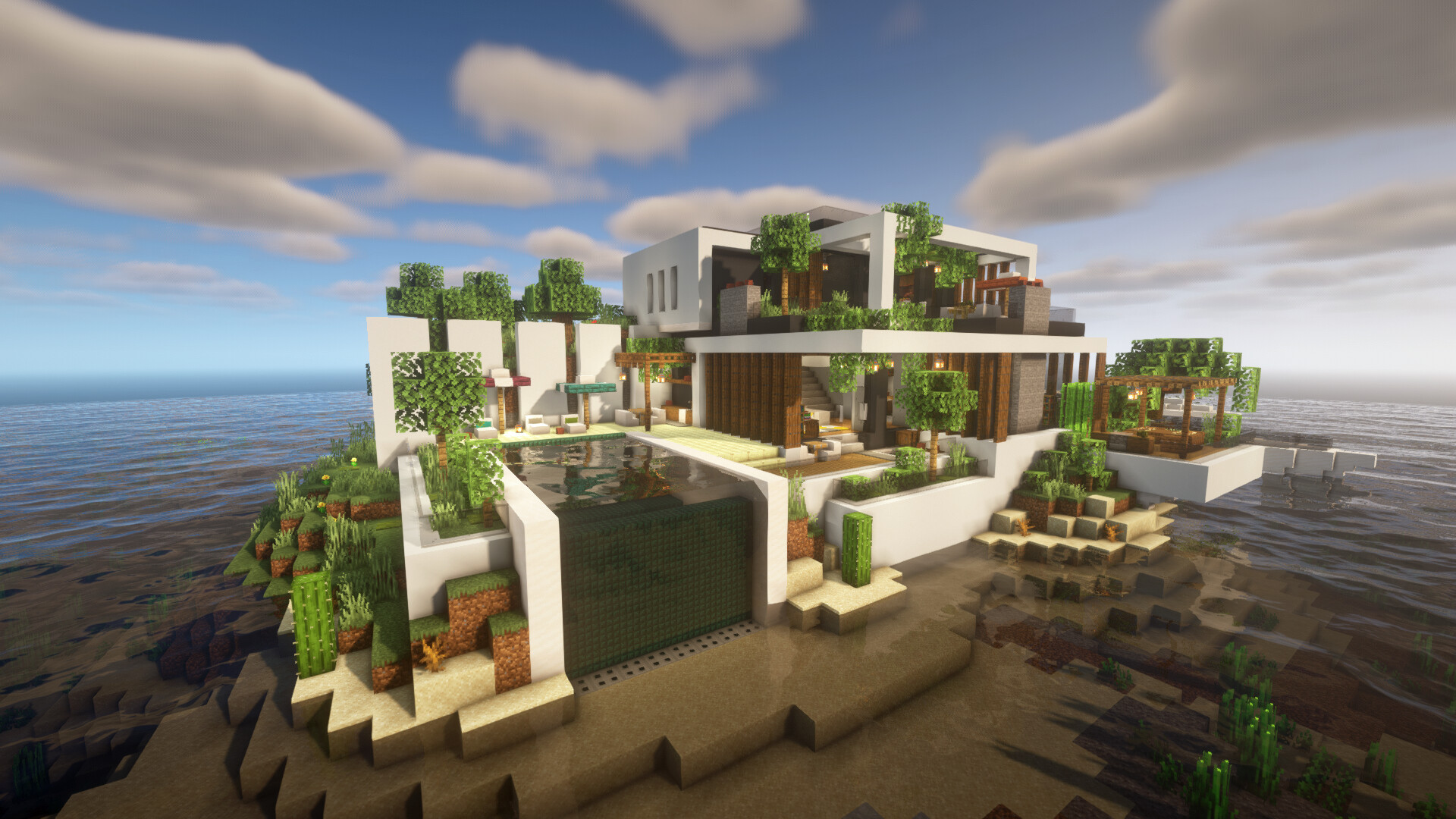 Modern Island House Minecraft Map