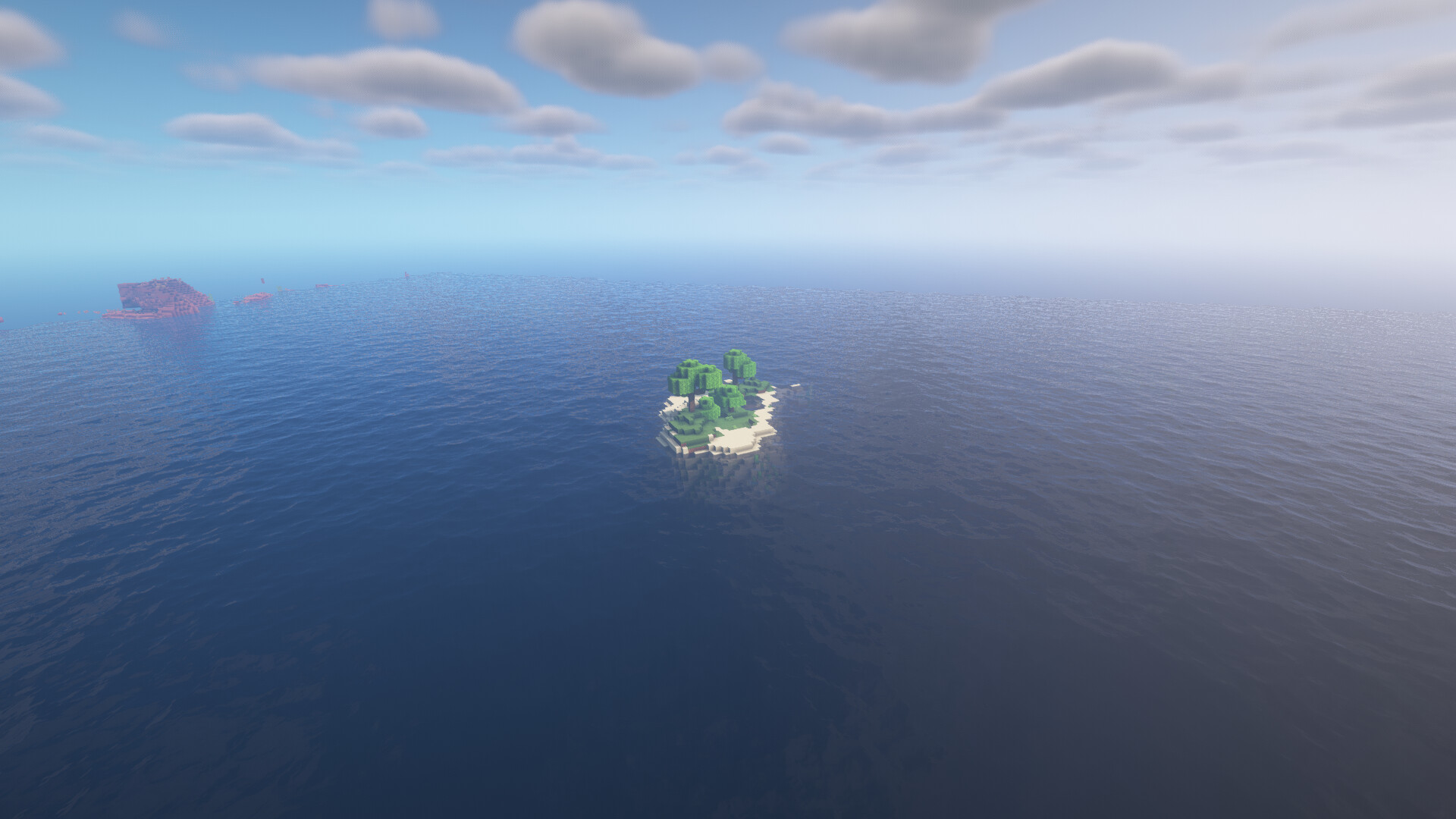 SEED Small Desert Island Seed with Trees and Lake 1.16.5 Minecraft Map