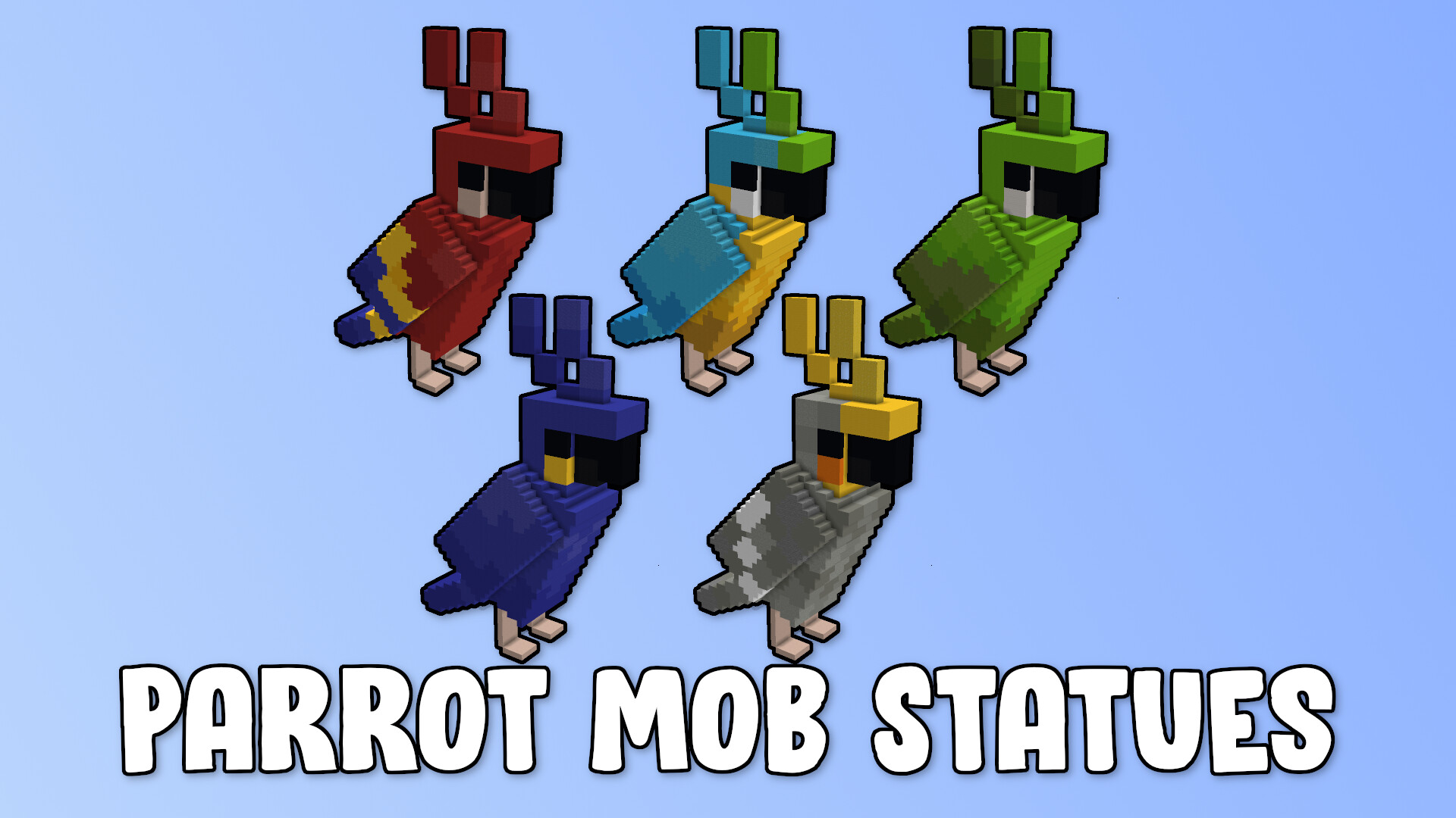 Parrot Mob Statues Minecraft Map