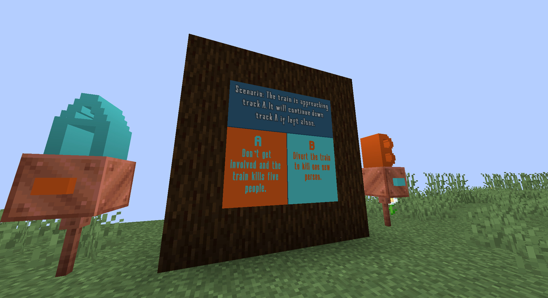 The Trolley Problem Minecraft Map The Trolley Problem Minecraft Map