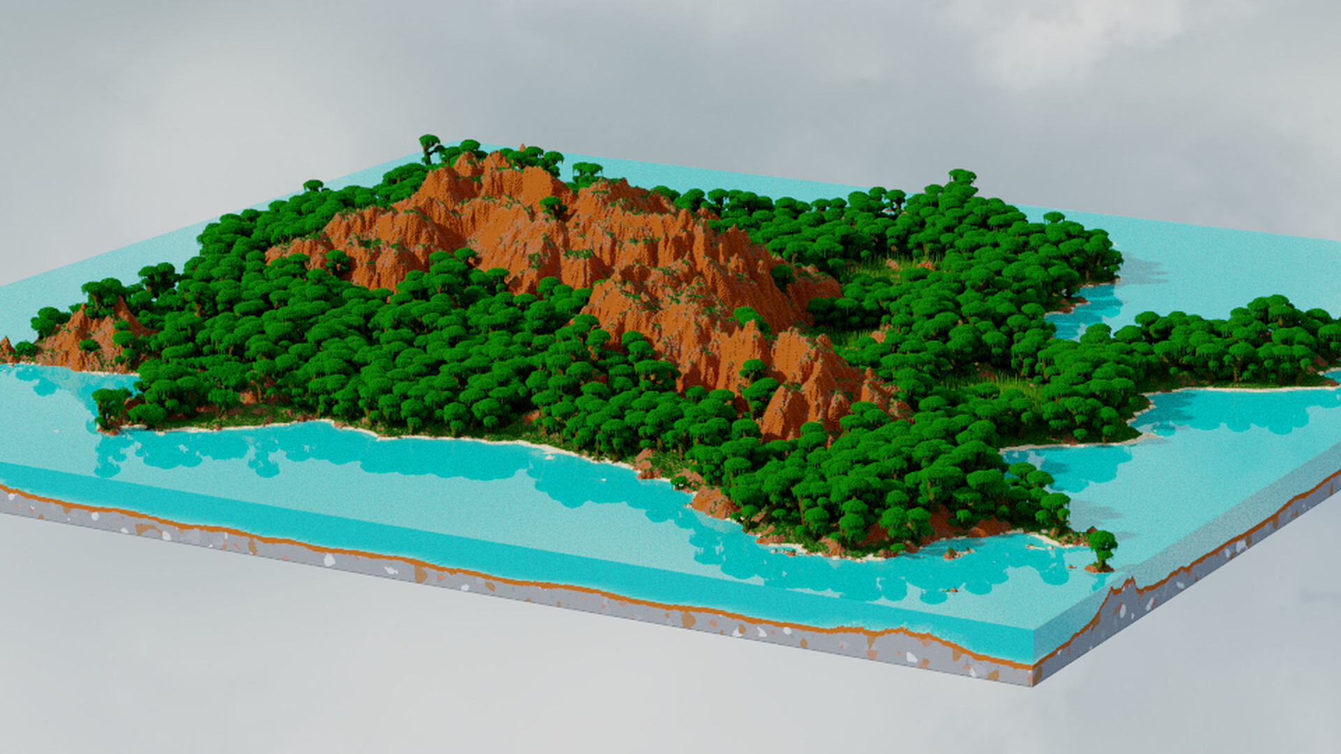 Jungle Island - custom map - 1.5k by 1.5k Minecraft Map