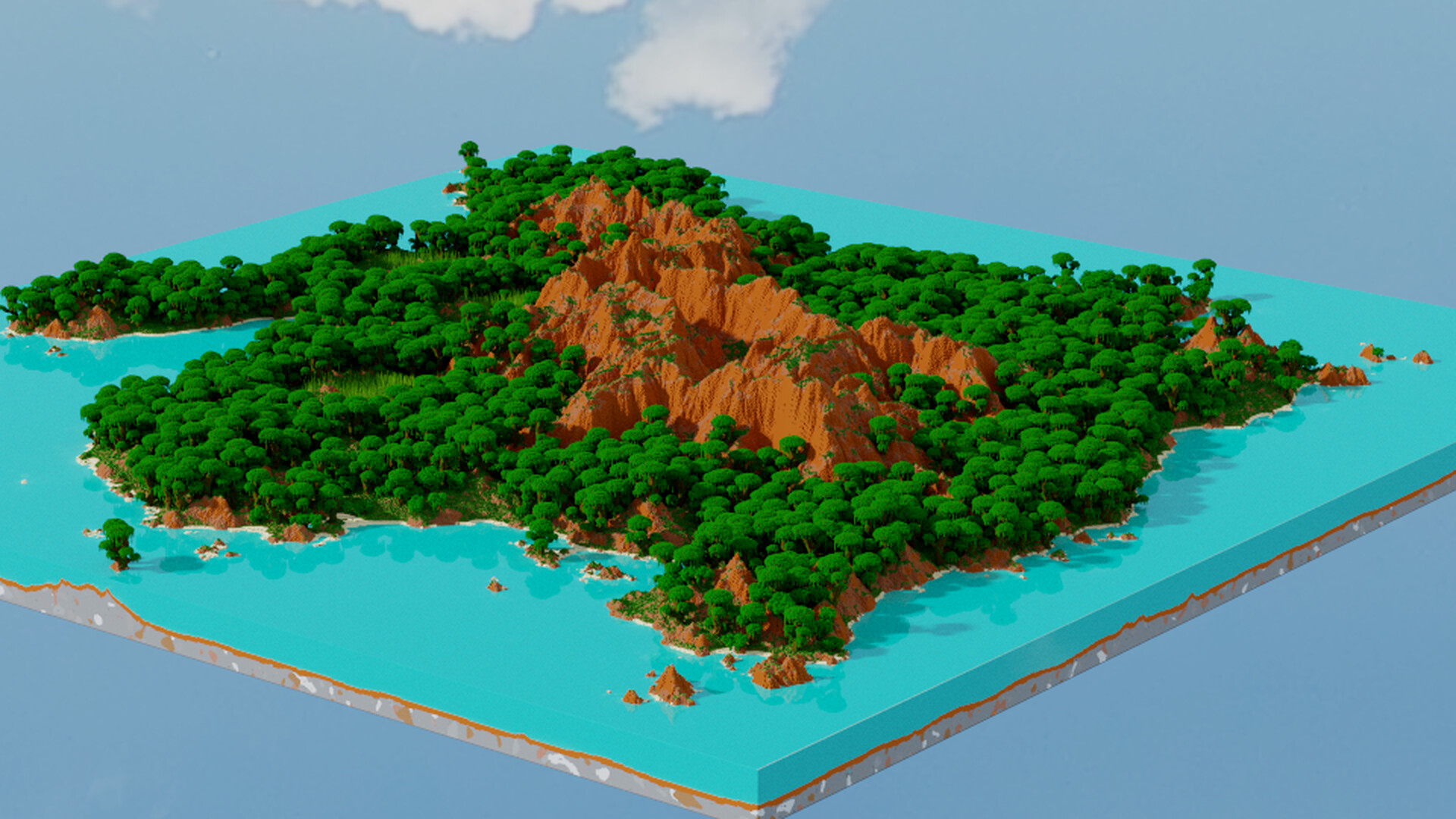 Jungle Island - custom map - 1.5k by 1.5k Minecraft Map