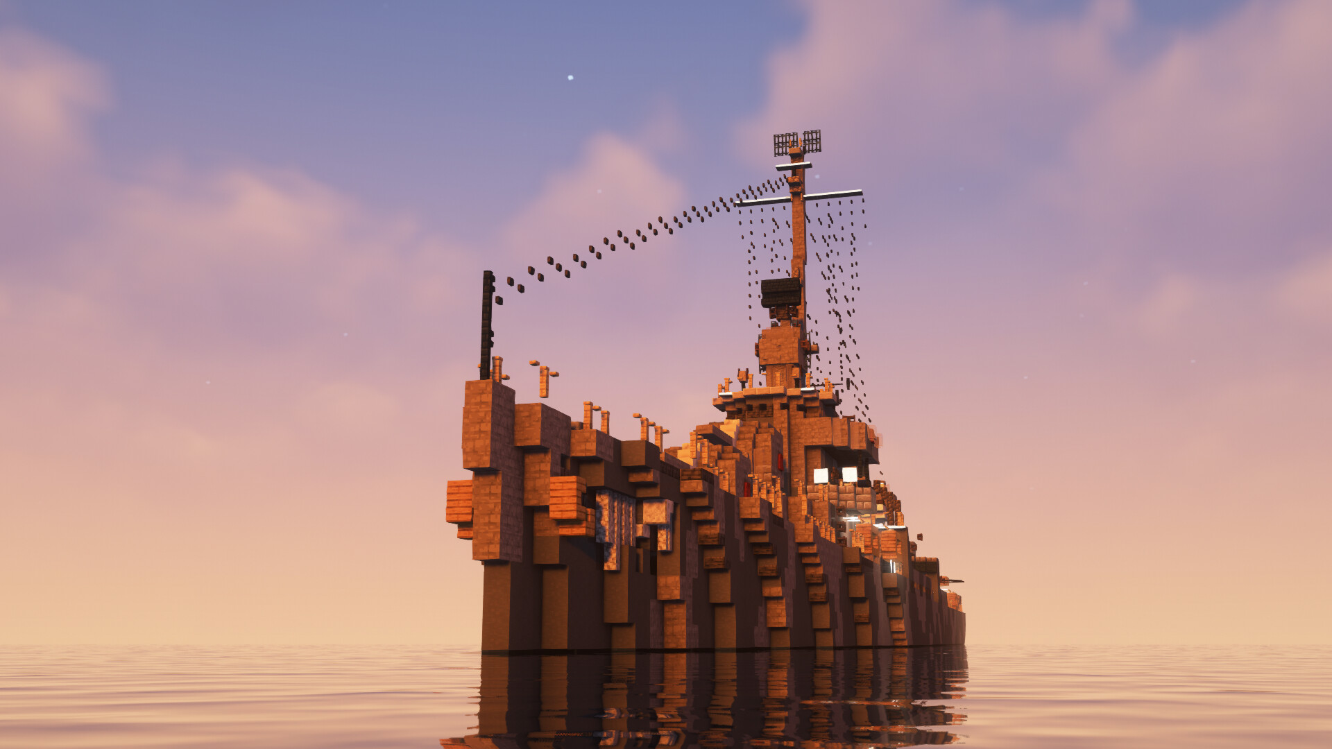 USS Nicholas DD449 Fletcher Class Destroyer + Download Minecraft Map