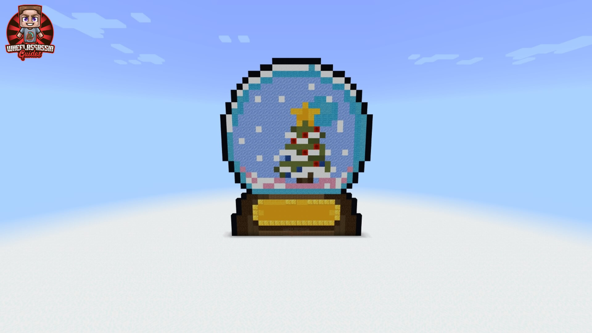 A Pixel Art Snow Globe!! Minecraft Map