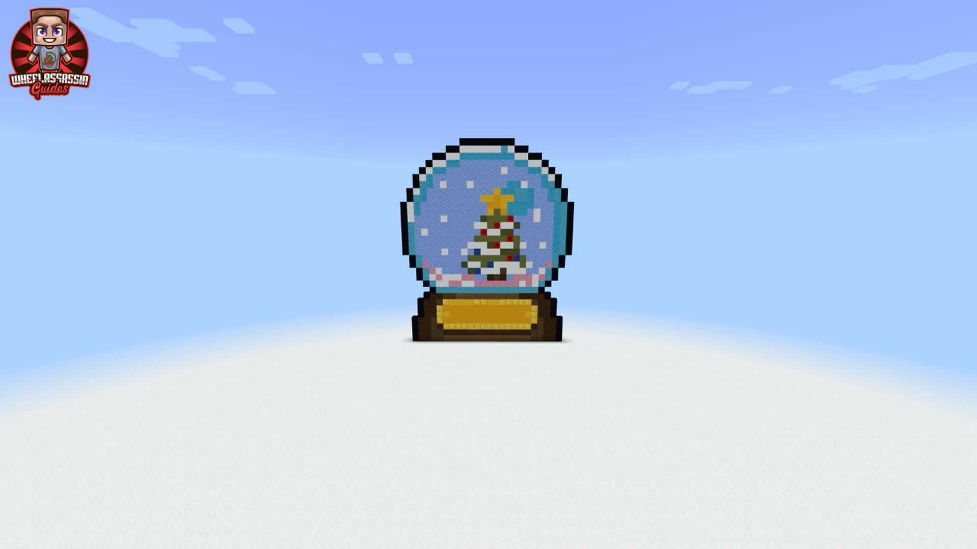 A Pixel Art Snow Globe!! Minecraft Map