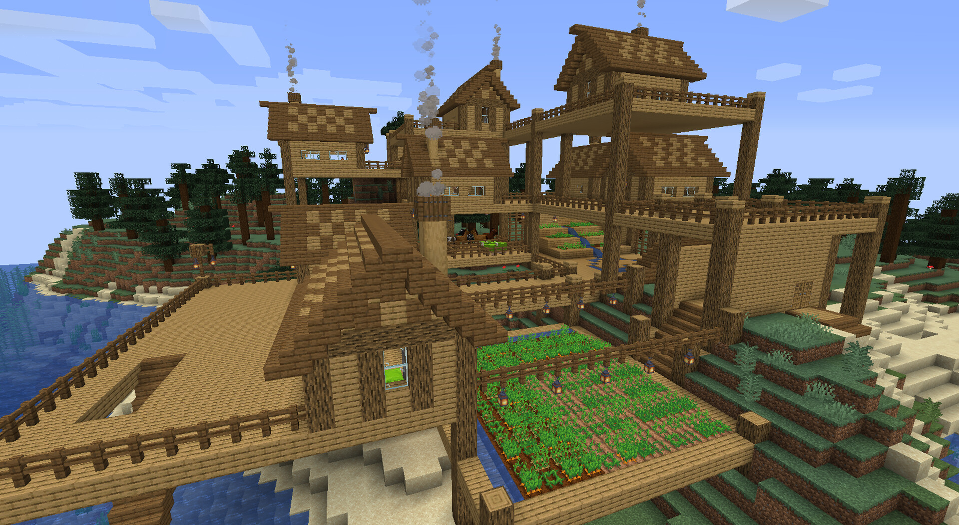 Oceanside woodland Village Minecraft Map
