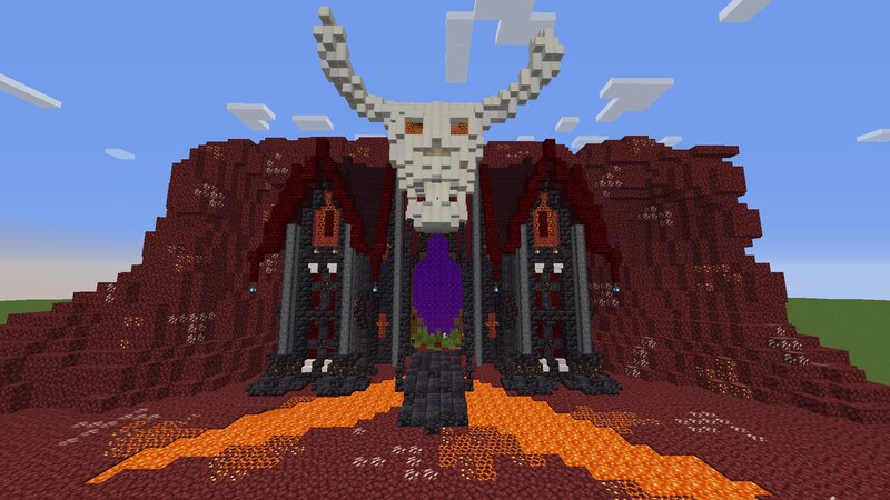 Nether castle with skull