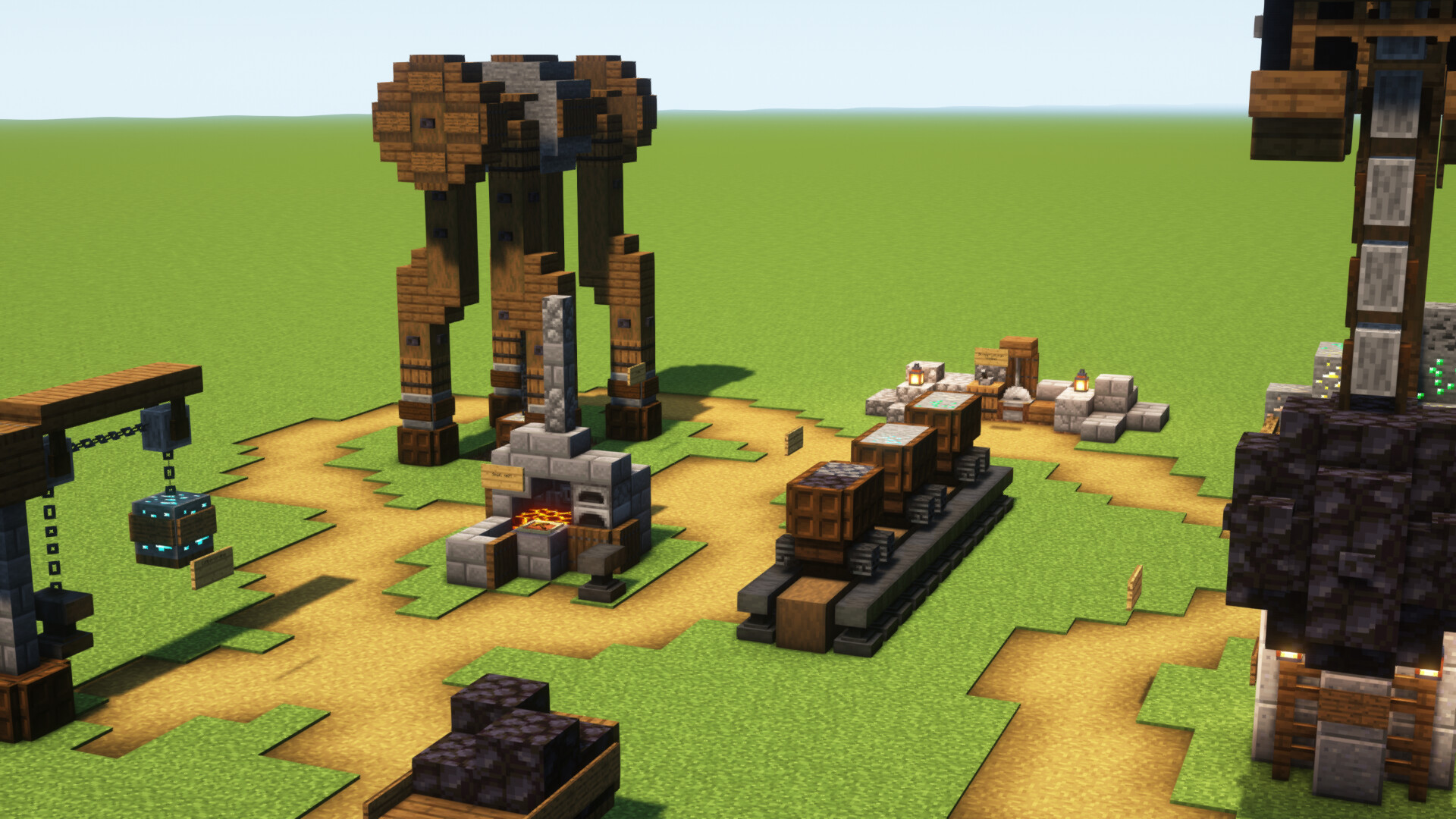 Minecraft building ideas for mineshafts and mines built by Maju