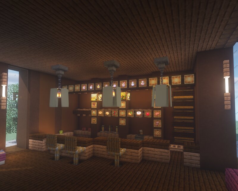 Cafe coffee shop Minecraft Map