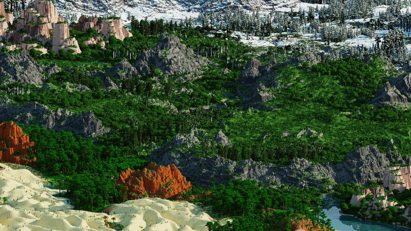 Grinden - 8000x8000 | 1.18+ | Landscape & Survival Map | Dungeon & Custom сave | Bedrock Support