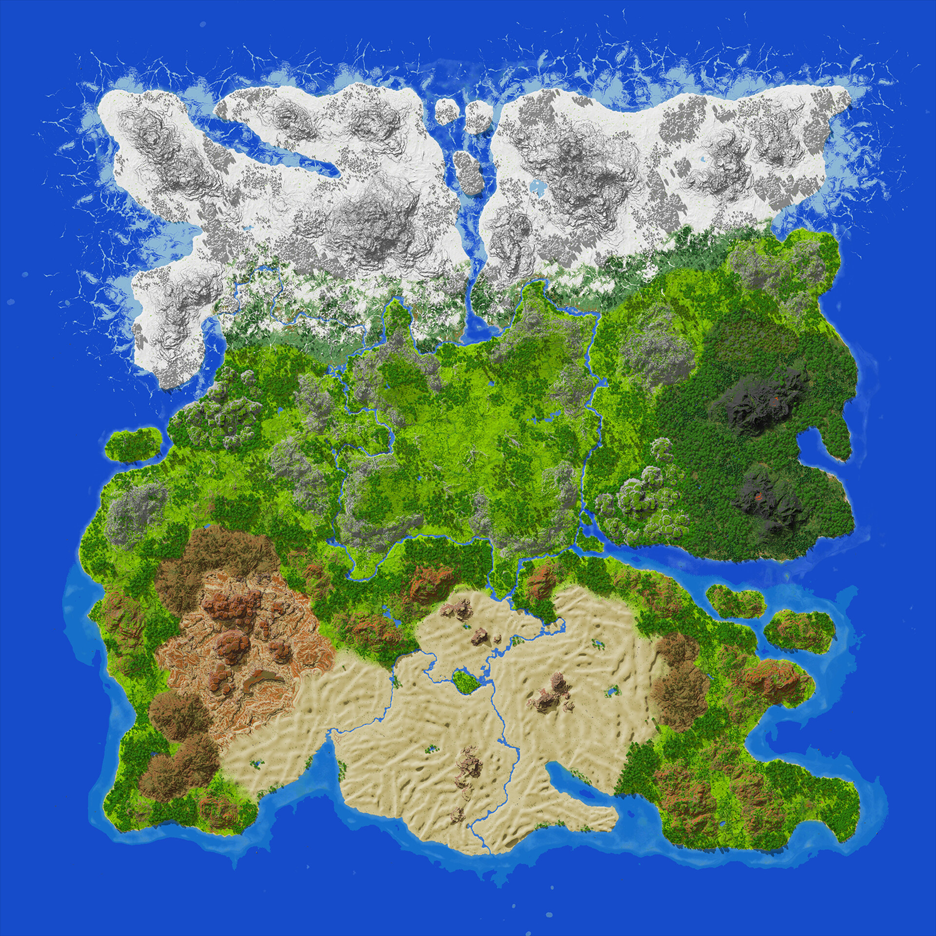 Grinden - 8000x8000 | 1.18+ | Landscape & Survival Map | Dungeon ...