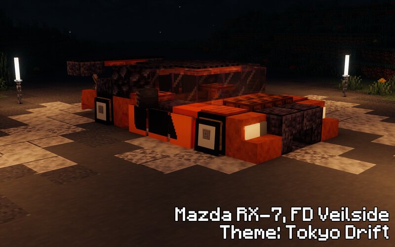 Mazda RX-7, FD Veilside, Theme: Tokyo Drift Minecraft Map
