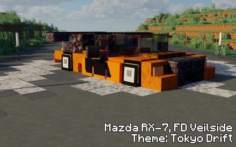 Mazda RX-7, FD Veilside, Theme: Tokyo Drift Minecraft Map