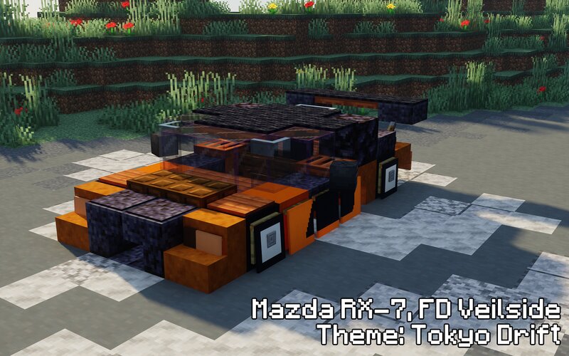 Mazda RX-7, FD Veilside, Theme: Tokyo Drift Minecraft Map