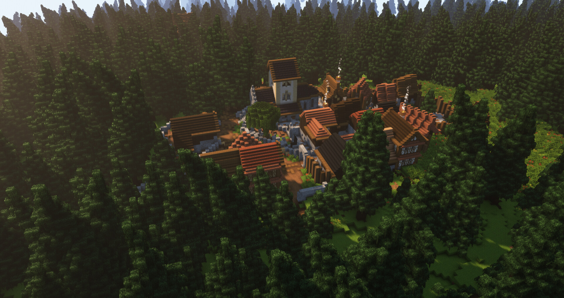 Medieval forest village Minecraft Map