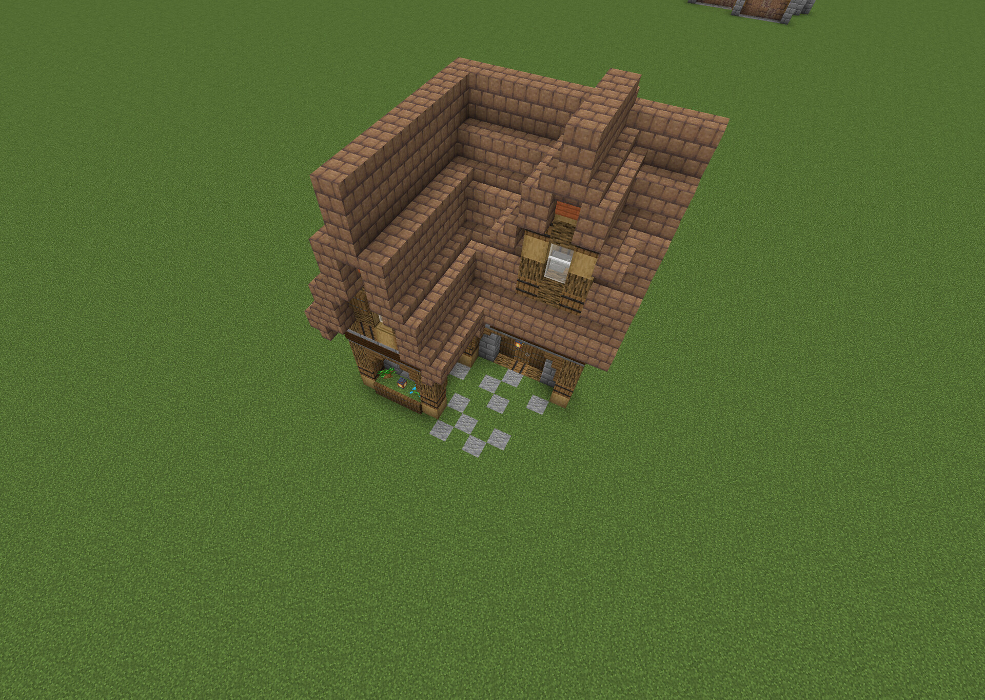 mud brick roof cottage Minecraft Map