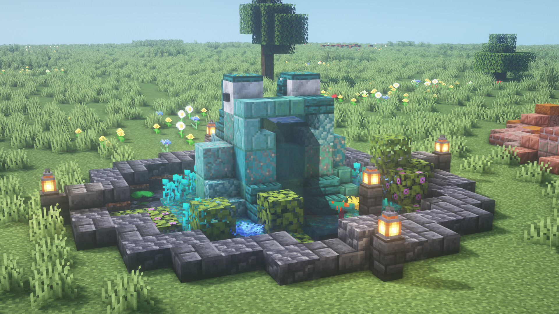 Frog Fountain Minecraft Map
