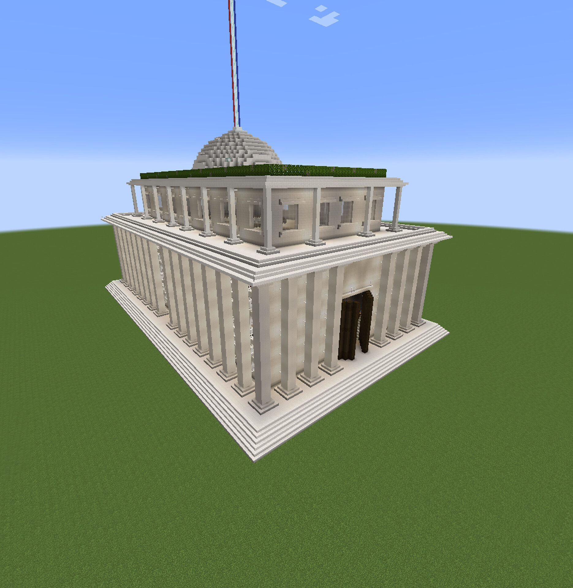Large Quartz Library Building WIP Minecraft Map