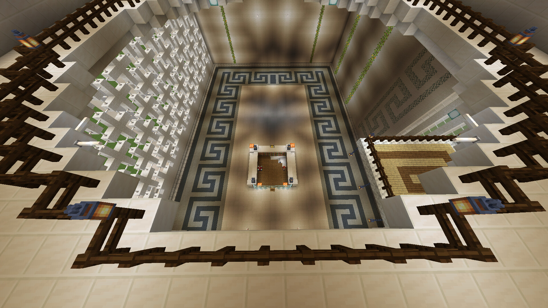 Large Quartz Library Building WIP Minecraft Map