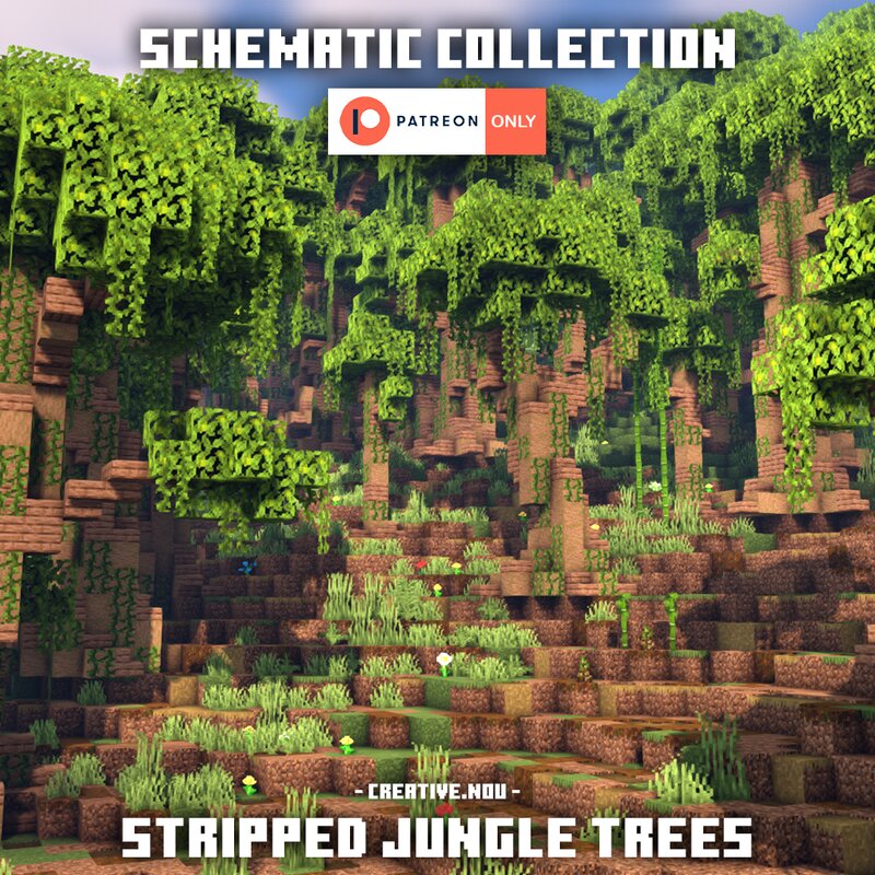 Stripped Jungle Trees (Schematic Collection) 1.20.2/1.20.1/1.20/1.19.2