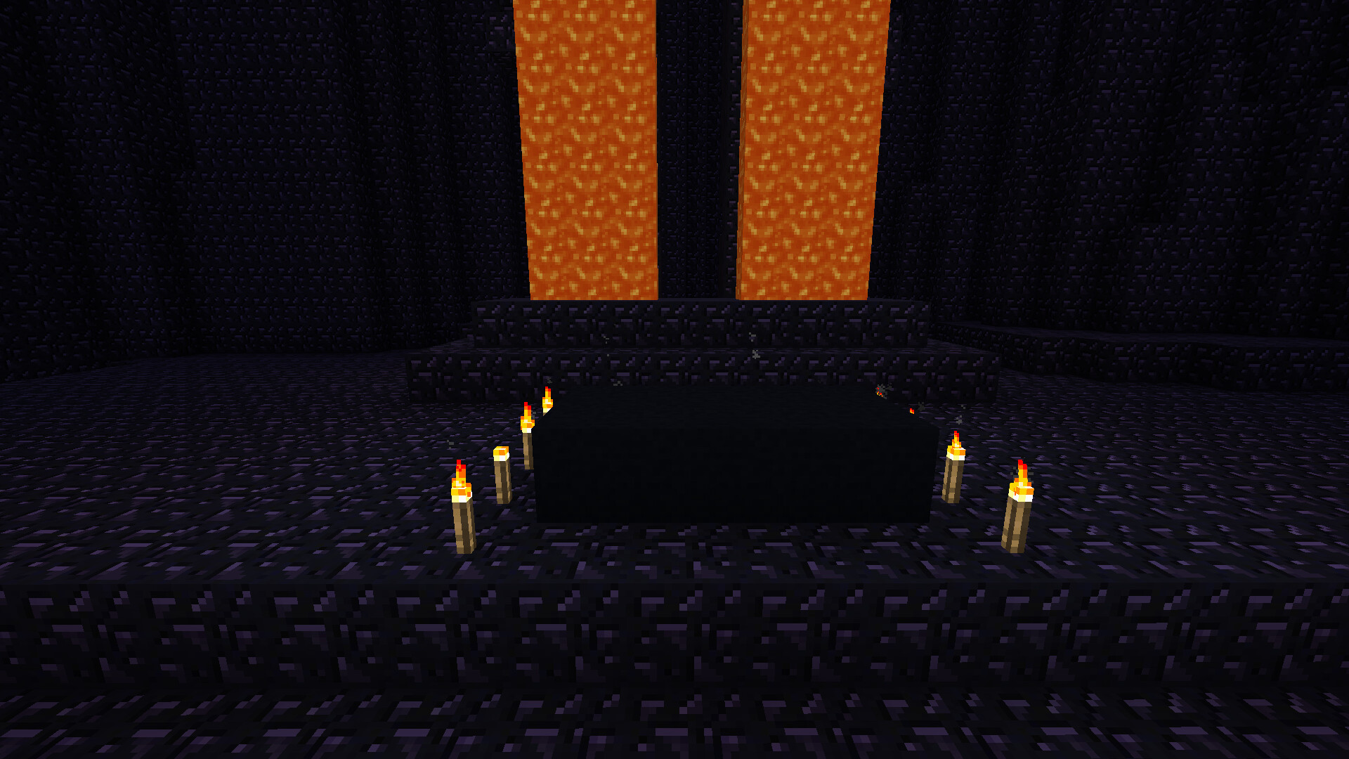 Enderman Crying Lava Shrine in Obsidian Spire Area Minecraft Map
