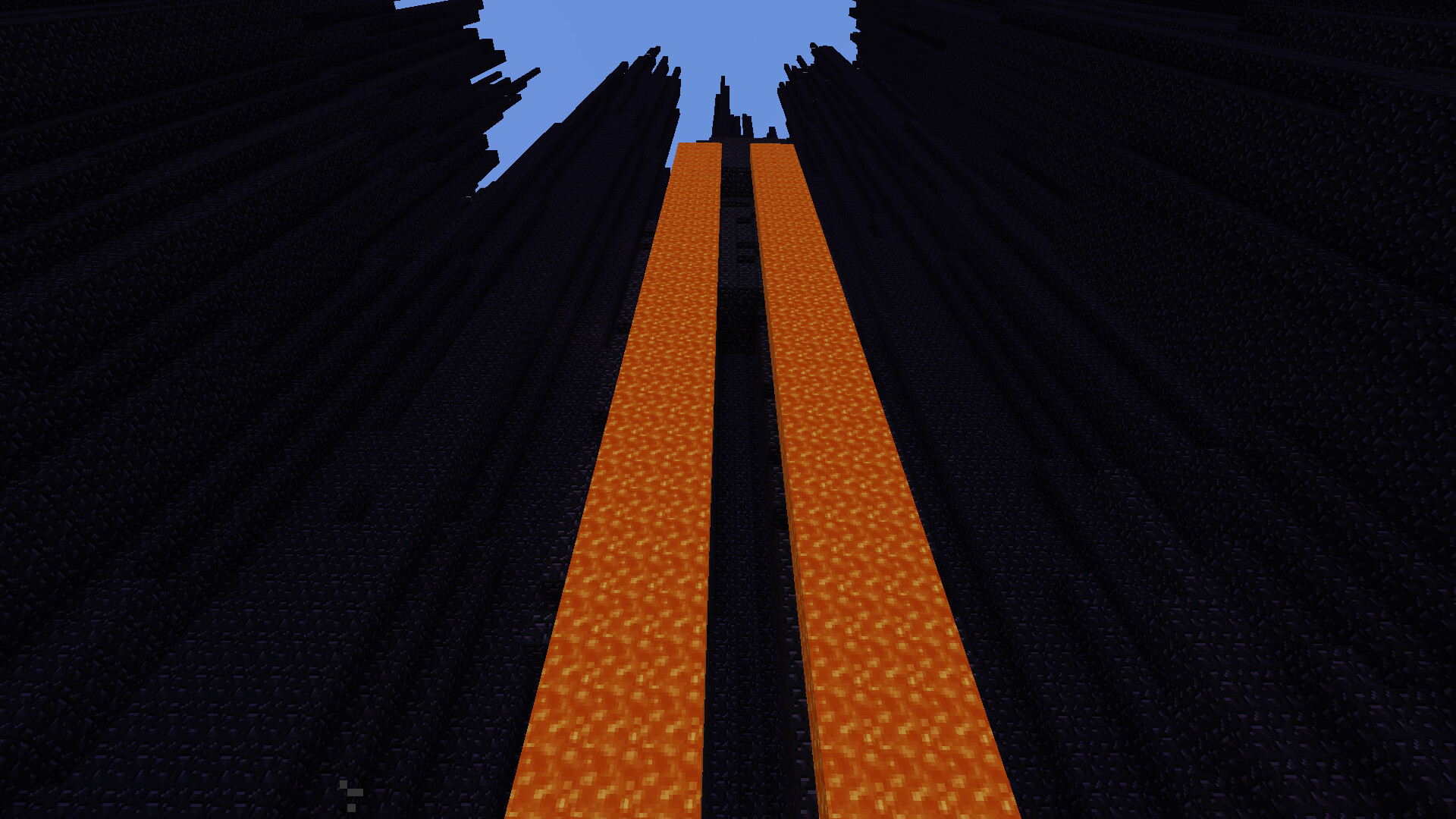 Enderman Crying Lava Shrine in Obsidian Spire Area Minecraft Map
