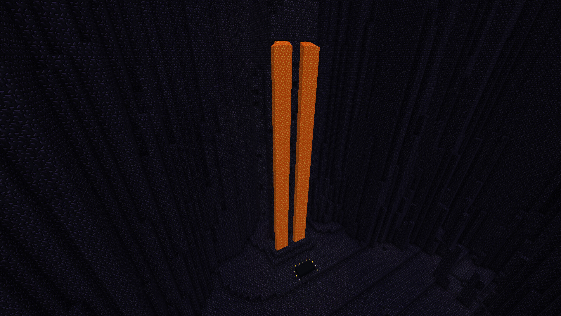 Enderman Crying Lava Shrine in Obsidian Spire Area Minecraft Map