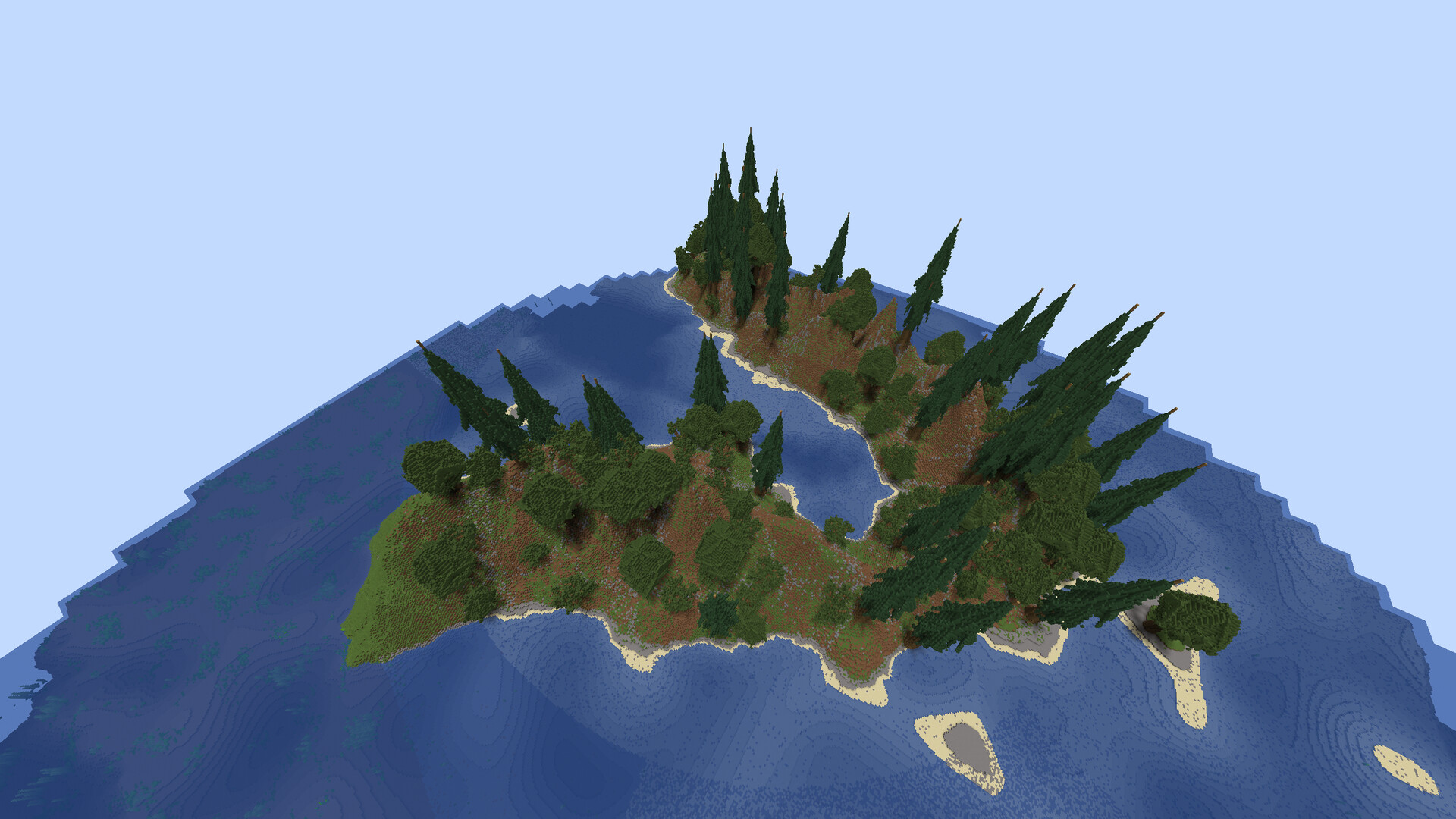 The island (a free worldpainter map made by me on my first day using it