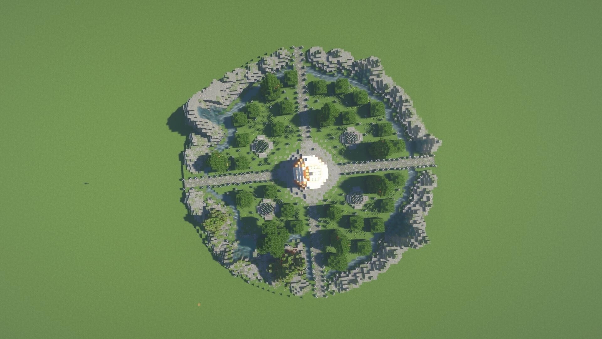 Small peony garden hub Minecraft Map