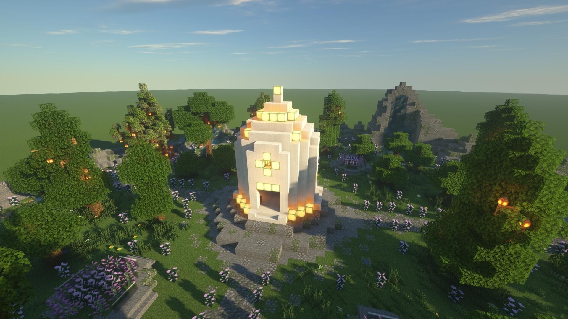 Small peony garden hub Minecraft Map