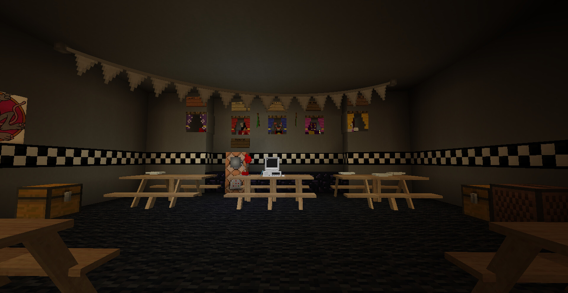 Five nights at chuck e cheese rebooted minecraft map