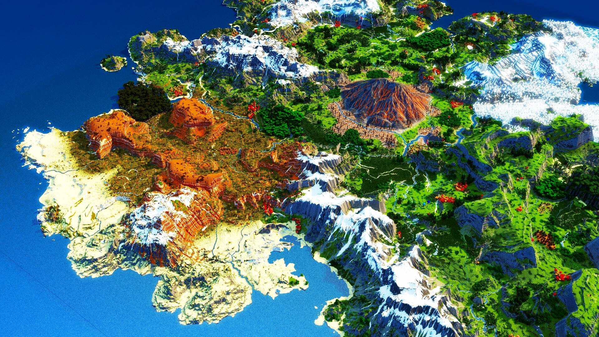 🌟Telotorm - Multimountain Island (Download, 4k, 1.18+,Java & Bedrock ...