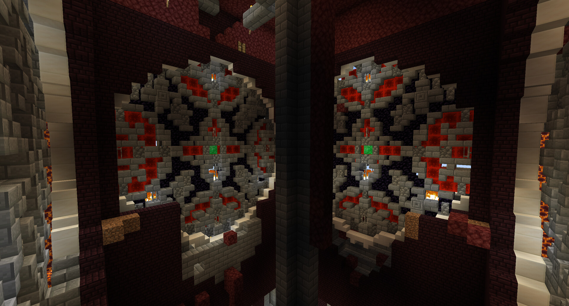 Large Nether Tower / Base made in Survival Minecraft Map