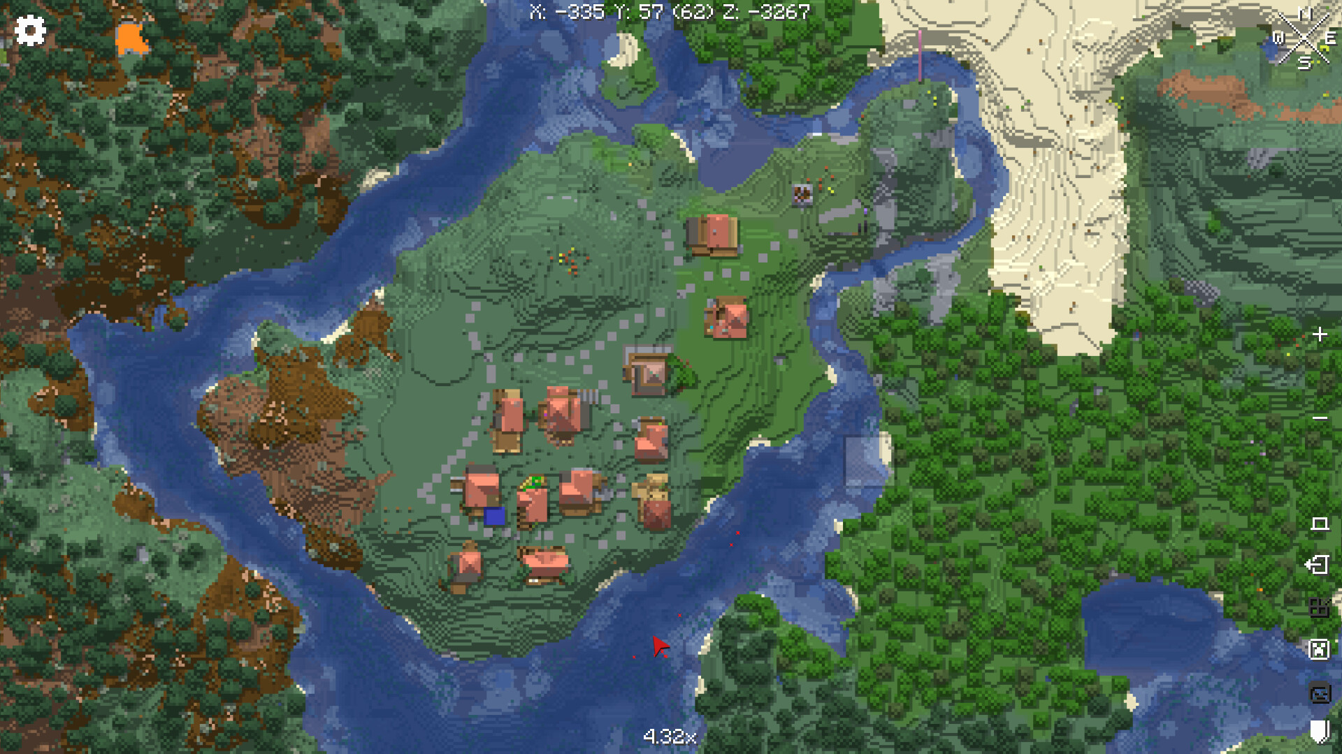 A village in the woods Minecraft Map