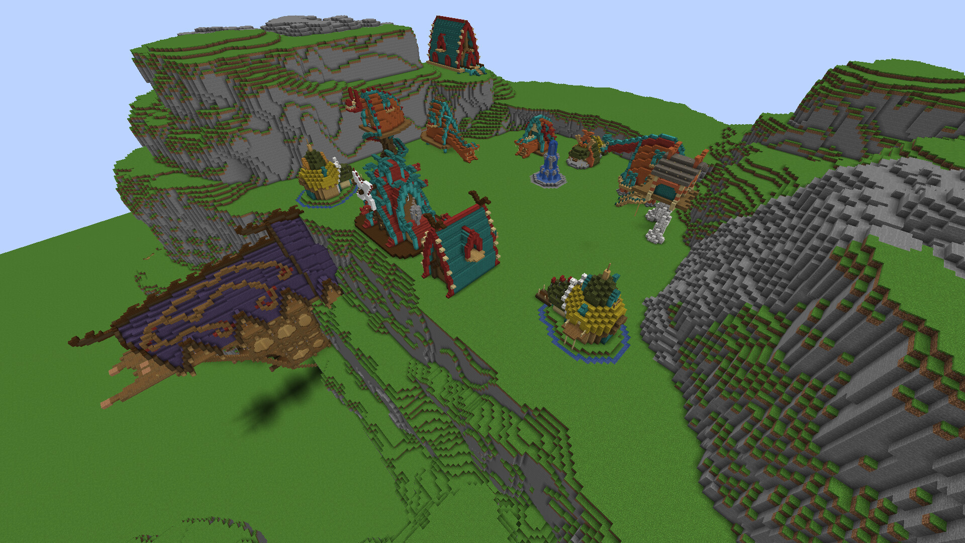 how to train your dragon New berk Minecraft Map